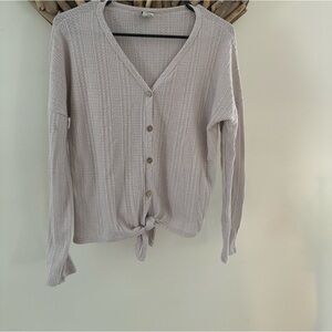 Medium tan button down blouse